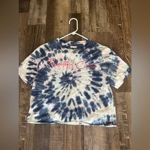 Tie Dye Crop Top “Beautiful Chaos” Size Medium